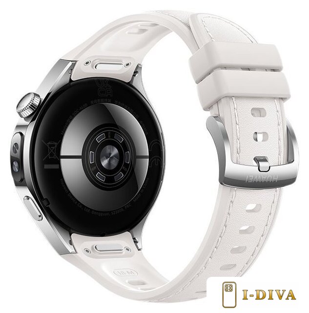 Умные часы Huawei Watch 5 42 мм (серебристый, с белым силиконовым ремешком, международная версия) - фото2