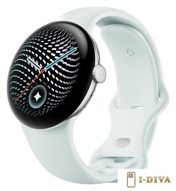 Умные часы Google Pixel Watch 5 41 мм (серебристый глянцевый/туман, спортивный силиконовый ремешок) - фото1