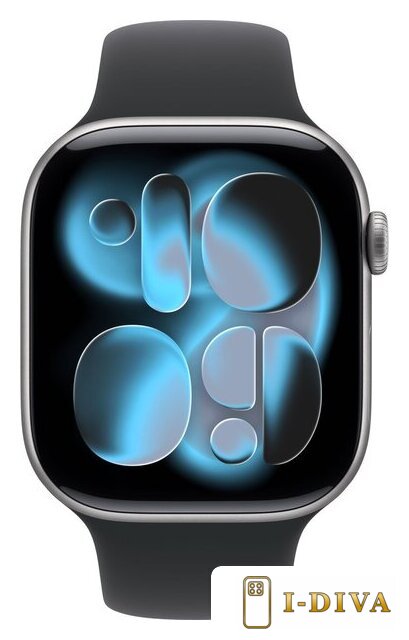 Умные часы Apple Watch Series 11 46 мм (алюминиевый корпус, космический серый/черный, спортивный силиконовый ремешок M/L) - фото2