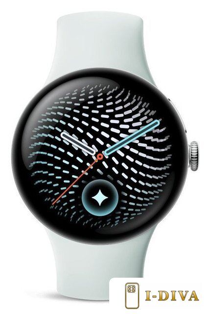 Умные часы Google Pixel Watch 5 41 мм (серебристый глянцевый/туман, спортивный силиконовый ремешок) - фото2