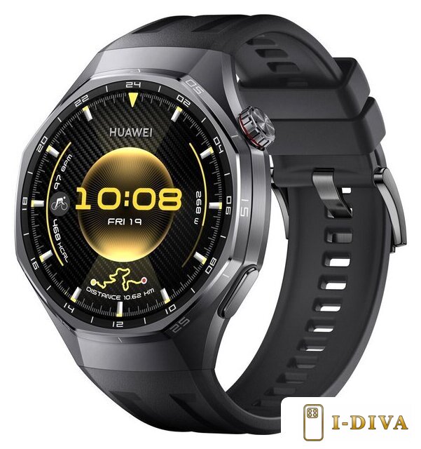 Умные часы Huawei Watch GT 6 Pro 46 мм (черный, с черным силиконовым ремешком, международная версия) - фото1