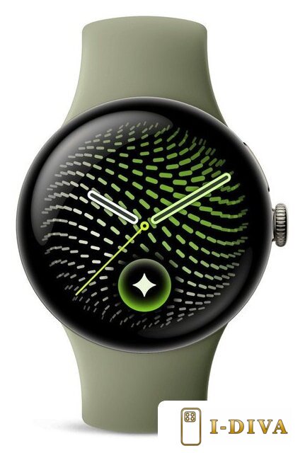Умные часы Google Pixel Watch 5 45 мм (пирит сатиновый/обсидиан, спортивный силиконовый ремешок) - фото2