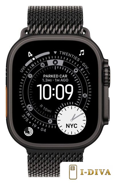 Умные часы Apple Watch Ultra 3 LTE 49 мм (титановый корпус, черный/черный, миланская петля L) - фото2