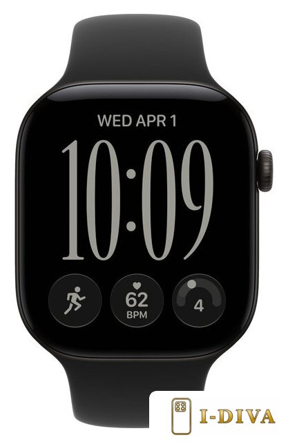 Умные часы Apple Watch Series 12 46 мм (алюминиевый корпус, черный/черный, спортивный силиконовый ремешок S/M) - фото2