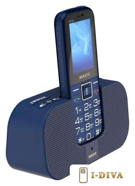 Кнопочный телефон Maxvi RT-04 (синий) - фото2
