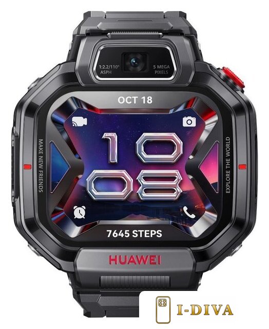 Детские умные часы Huawei Watch Kids X1 Pro (черный, с черным ремешком, международная версия) - фото1