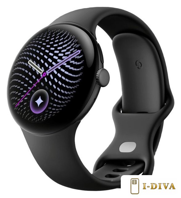 Умные часы Google Pixel Watch 5 45 мм (черный матовый/обсидиан, спортивный силиконовый ремешок) - фото1