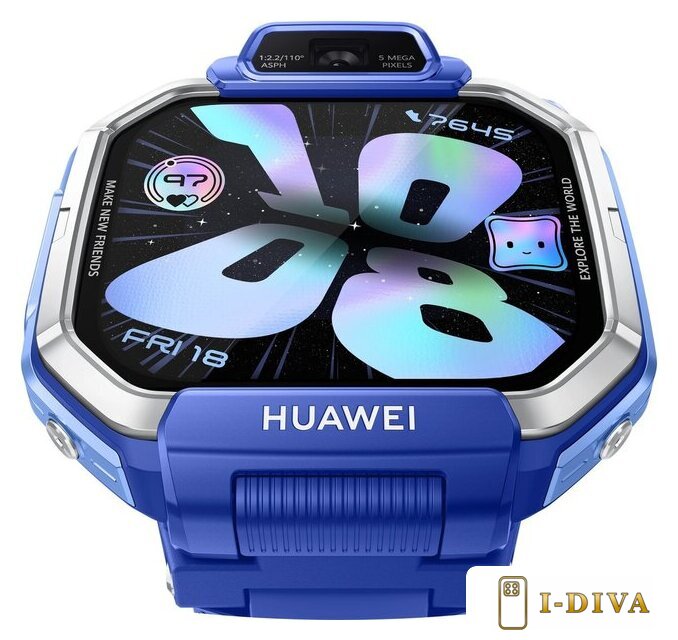 Детские умные часы Huawei Watch Kids X1 (синий, с синим ремешком, международная версия) - фото2
