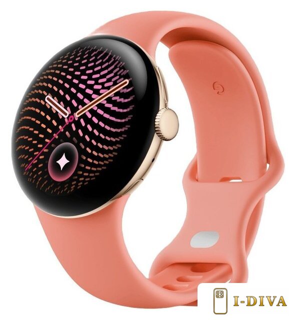 Умные часы Google Pixel Watch 5 41 мм (золотистый глянцевый/каньон, спортивный силиконовый ремешок) - фото1