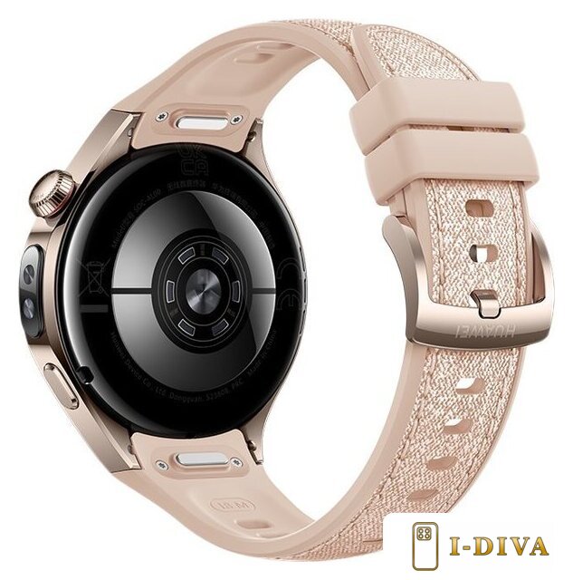 Умные часы Huawei Watch 5 42 мм (песочный, с бежевым силиконовым ремешком, международная версия) - фото2