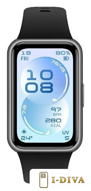 Фитнес-браслет Huawei Band 11 (черный полимерный корпус, с черным силиконовым ремешком, международная версия) - фото2