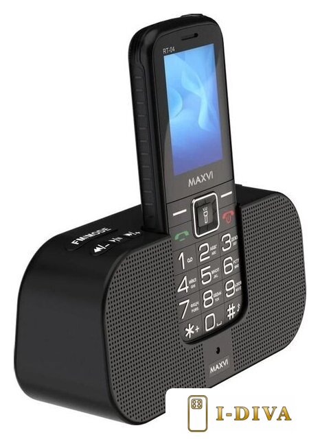 Кнопочный телефон Maxvi RT-04 (черный) - фото2