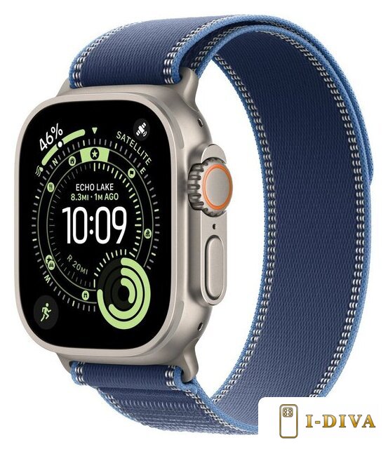 Умные часы Apple Watch Ultra 3 LTE 49 мм (титановый корпус, природный/синий, нейлоновый ремешок размера M/L) - фото1