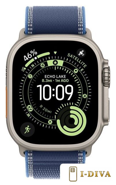 Умные часы Apple Watch Ultra 3 LTE 49 мм (титановый корпус, природный/синий, нейлоновый ремешок размера M/L) - фото2