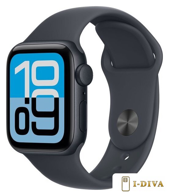 Умные часы Apple Watch SE 3 40 мм (алюминиевый корпус, полуночный/полуночный, спортивный силиконовый ремешок S/M) - фото1
