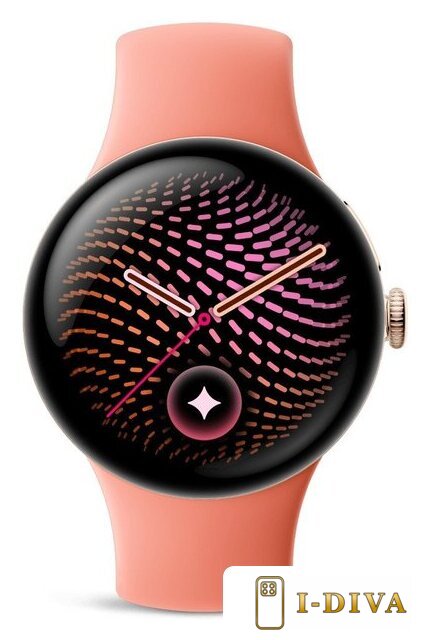 Умные часы Google Pixel Watch 5 41 мм (золотистый глянцевый/каньон, спортивный силиконовый ремешок) - фото2