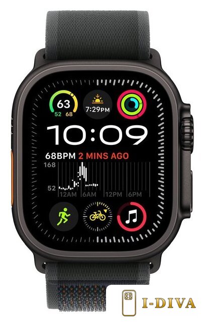 Умные часы Apple Watch Ultra 2 LTE 49 мм (титановый корпус, черный/черный, нейлоновый ремешок M/L) - фото2