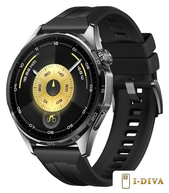 Умные часы Huawei Watch GT 6 46 мм (черный, с черным силиконовым ремешком, международная версия) - фото1