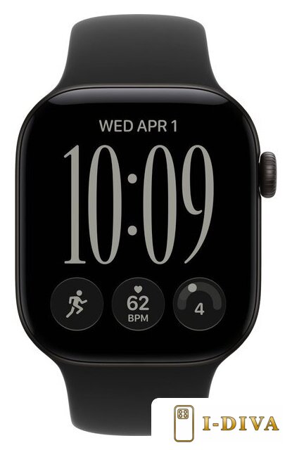 Умные часы Apple Watch Series 12 42 мм (алюминиевый корпус, черный/черный, спортивный силиконовый ремешок M/L) - фото2
