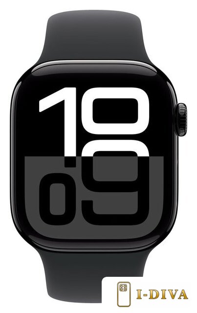 Умные часы Apple Watch Series 10 42 мм (алюминиевый корпус, черный/черный, спортивный силиконовый ремешок S/M) - фото2