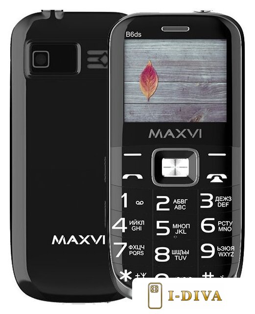 Кнопочный телефон Maxvi B6ds (черный) - фото1