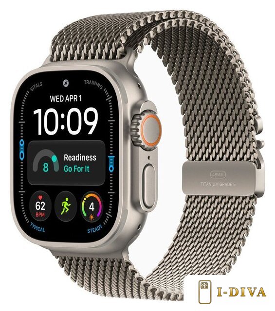 Умные часы Apple Watch Ultra 4 LTE 49 мм (титановый корпус, природный/природный, миланская петля L) - фото1